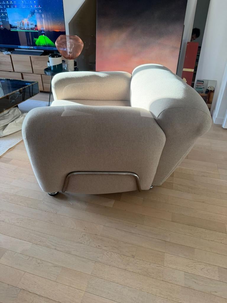 Italiaanse buisvormige clubstoel uit 1970, Huis en Inrichting, Ophalen of Verzenden, Stof