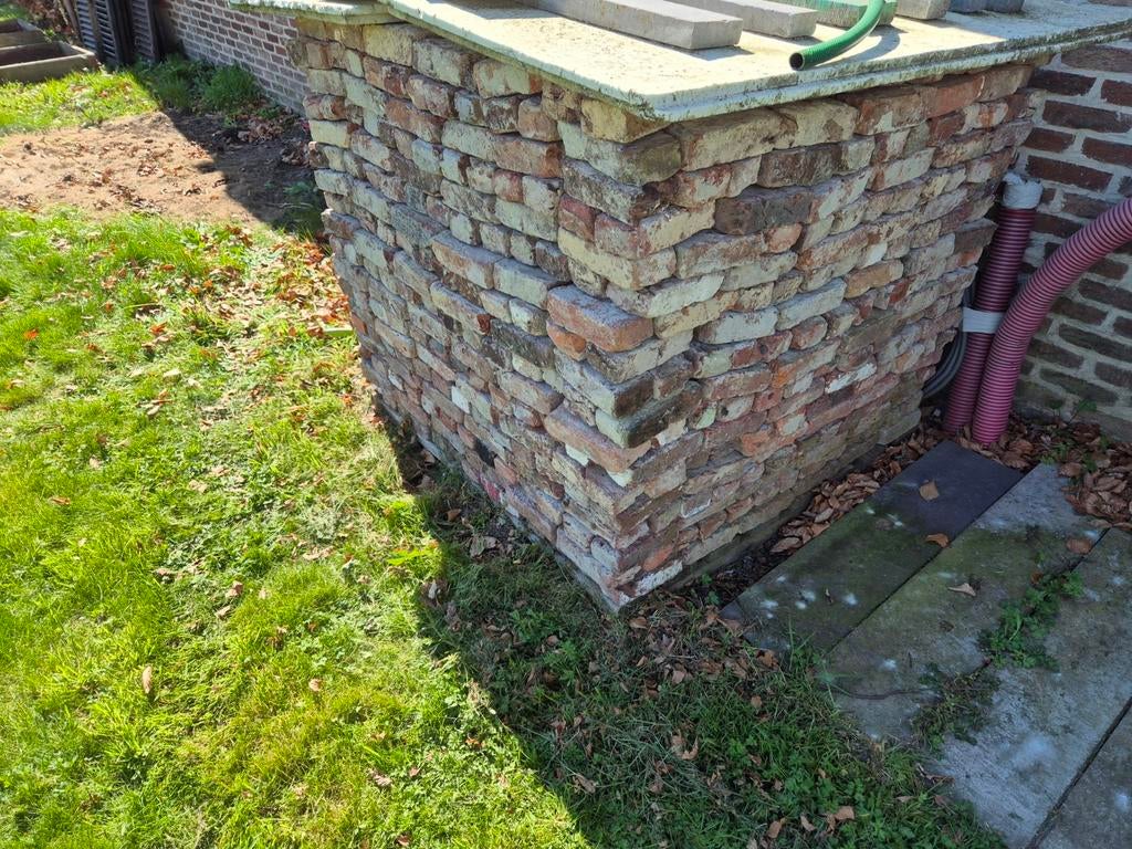 Oude klampsteen bakstenen, Doe-het-zelf en Bouw, Metselstenen, Ophalen