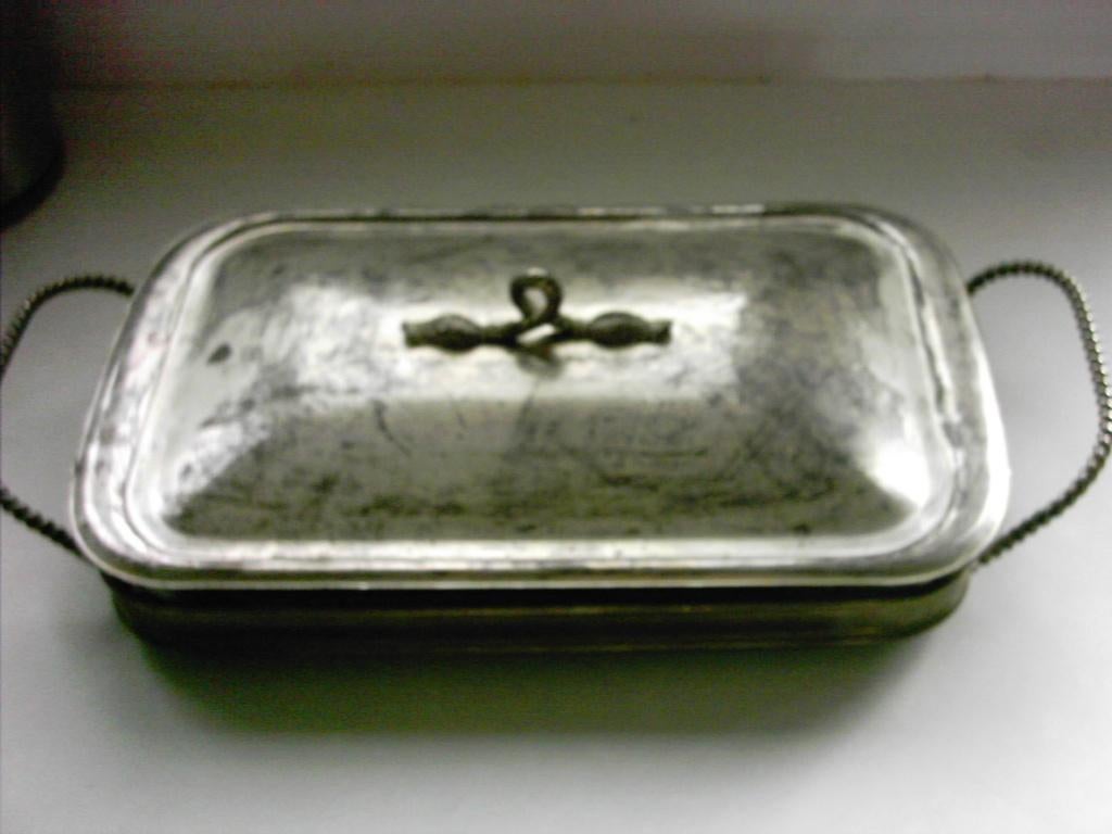 Assiette de service en argent avec insert en verre, Enlèvement ou Envoi