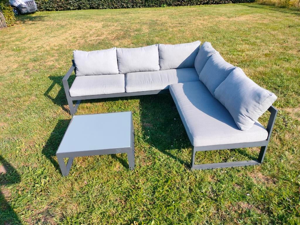 Loungeset Vinci aluminium frame 5-zit in goede staat, Tuin en Terras, Ophalen, Aluminium, Loungeset