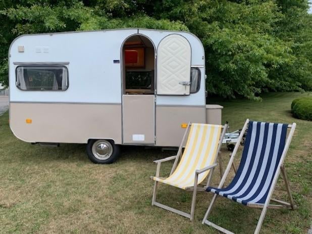 RETRO CARAVAN, Caravanes & Camping, Caravanes, Particulier, jusqu'à 4, 500 - 750 kg, Autres marques, jusqu'à 4 m, Enlèvement