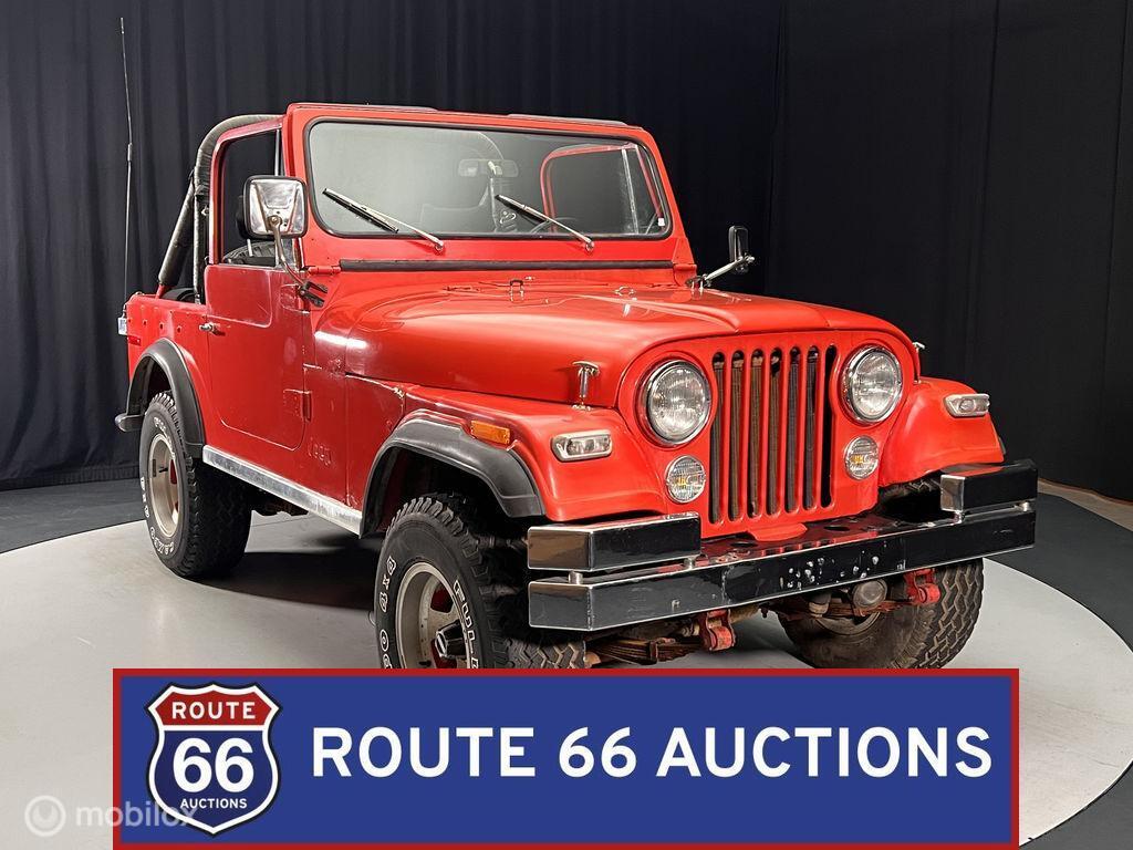 Jeep CJ-7 | 1978 | Route 66 Auctions, Jeep, Zwart, Bedrijf, Handgeschakeld