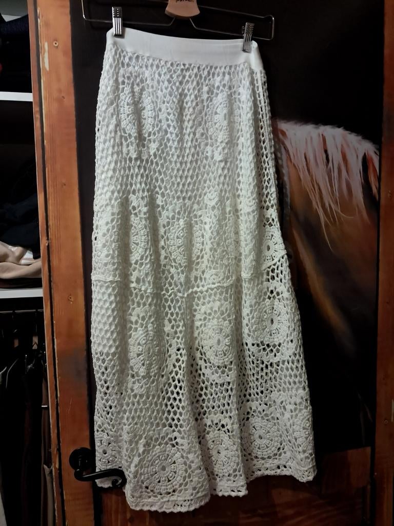 Lange rok, Kleding | Dames, Rokken, Ophalen, Maat 38/40 (M), Wit