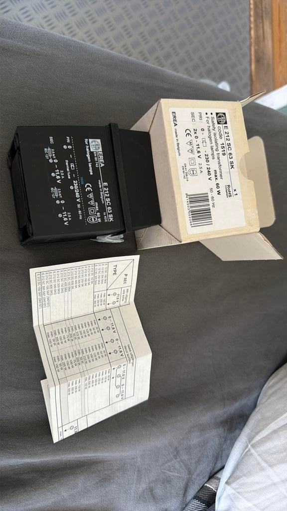 Transformator voor halogeen lampen 63 Va, Huis en Inrichting, Lampen | Spots, Ophalen of Verzenden, Nieuw, Halogeen