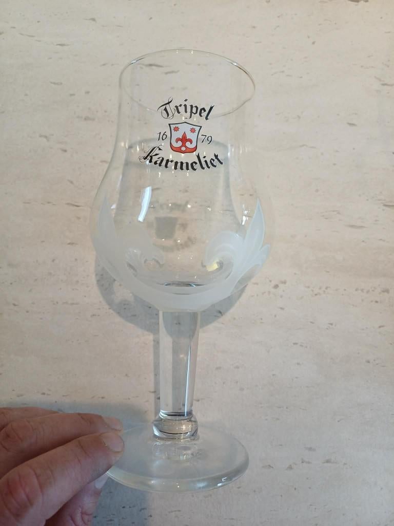 Tripel Karmeliet bierglas, Collections, Verres & Petits Verres, Comme neuf, Verre à bière, Enlèvement