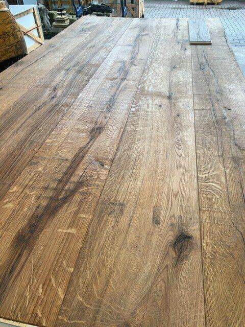 RESTPARKET; 145M2 EIKEN VLOER CHATEAU ANTIEK VEROUDERD, Ophalen