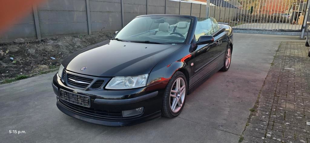 SAAB 9-3 1.9d CABRIO Automaat bj2006, Auto's, Saab, Automaat, Cabriolet, Zwart, Leder