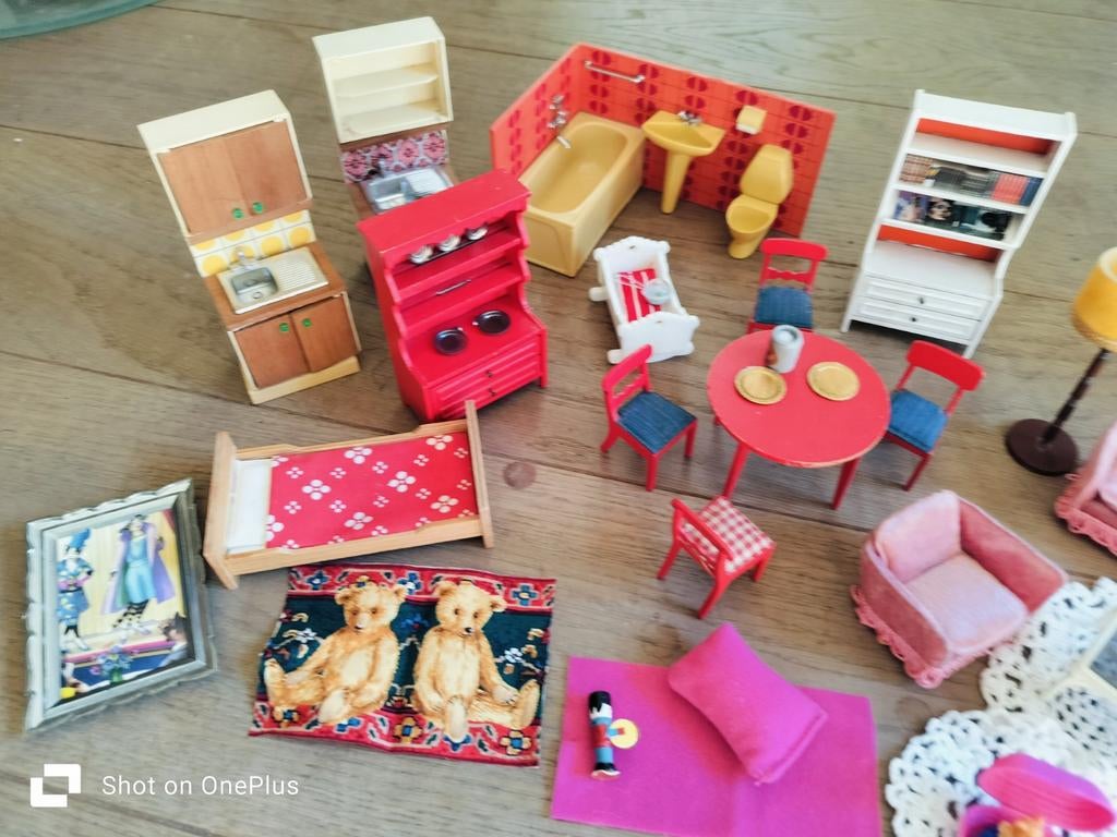 Vintage Lundby poppenhuis houten meubeltjes, Enfants & Bébés, Jouets | Maisons de poupées, Enlèvement ou Envoi, Maison de poupées