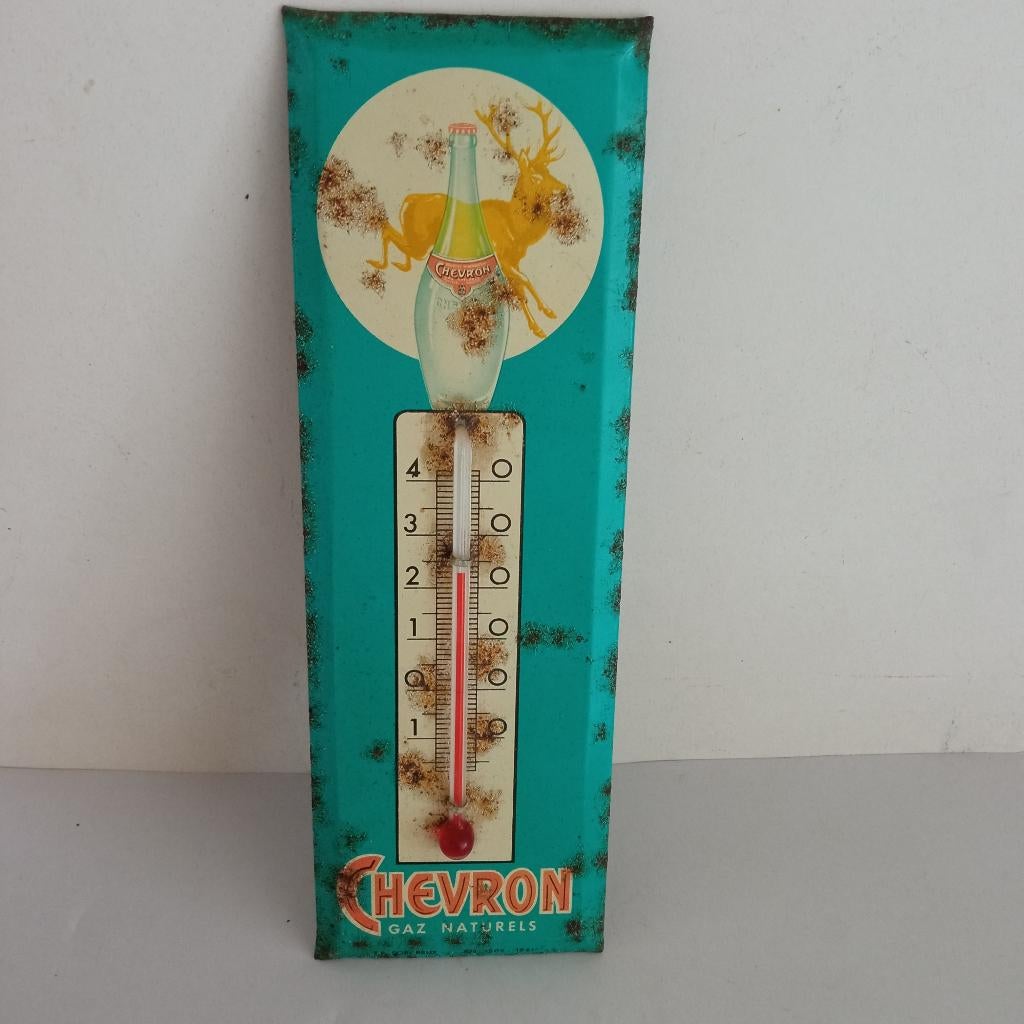 thermomètre CHEVRON, Collections, Marques & Objets publicitaires, Enlèvement ou Envoi, Utilisé, Panneau publicitaire