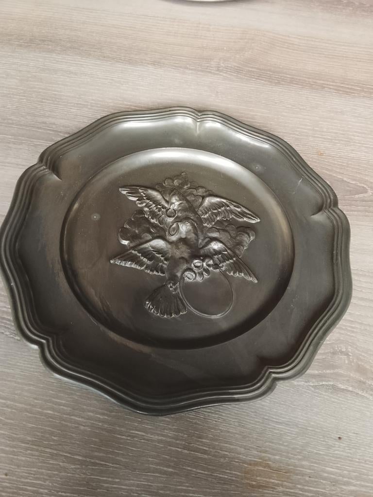 Antieken tinnen bord (zwaar), Antiek en Kunst, Ophalen