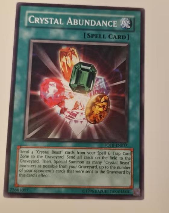 Yu-Gi-Oh! Crystal Abundance Spell Card FOTB-EN035, Ophalen of Verzenden, Nieuw