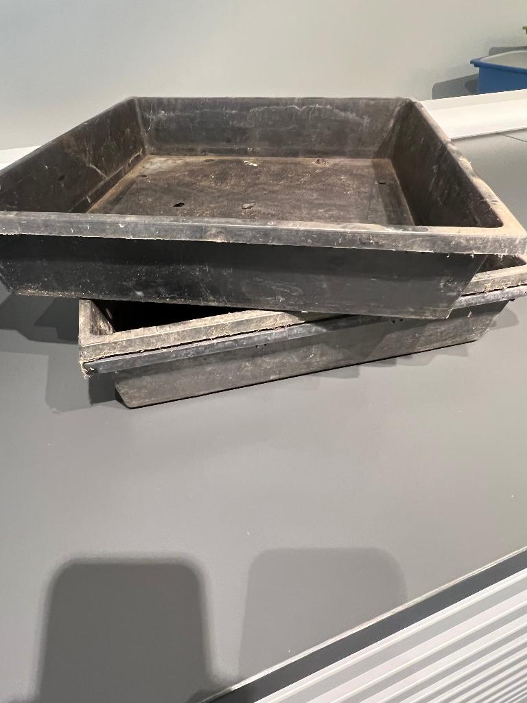 zaaibak in harde plastiek 45 x 40 cm, Tuin en Terras, Bloempotten, Zo goed als nieuw, Kunststof, Binnen, Balkon, Tuin, Minder dan 40 cm