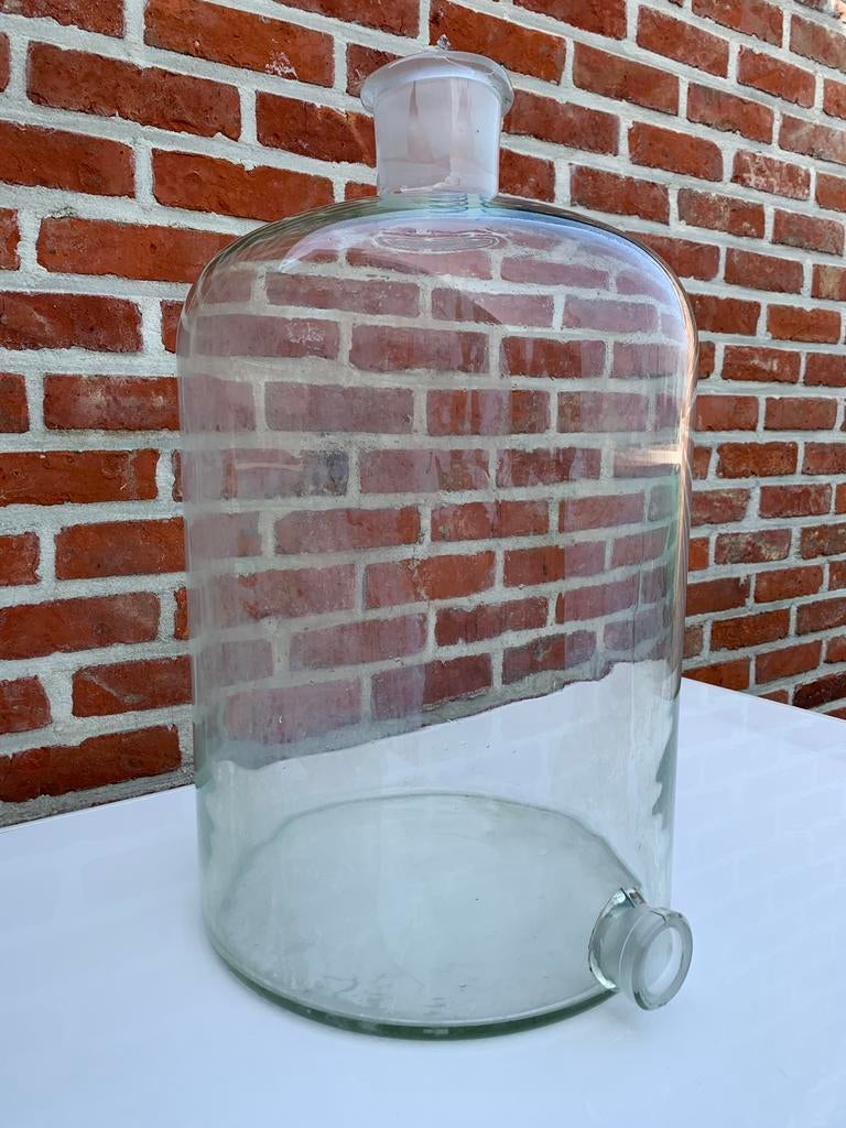 Dame-jeanne of gistingsfles 30 liter met twee openingen, Ophalen, Gebruikt