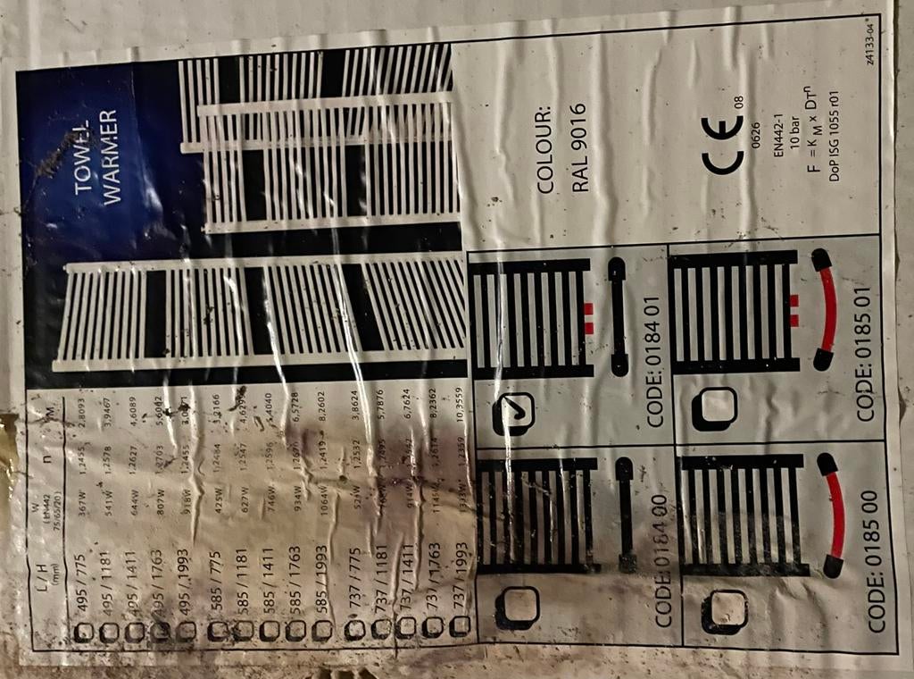 Badkamer radiator 176x49cm, Doe-het-zelf en Bouw, Verwarming en Radiatoren, Ophalen, Zo goed als nieuw, Radiator