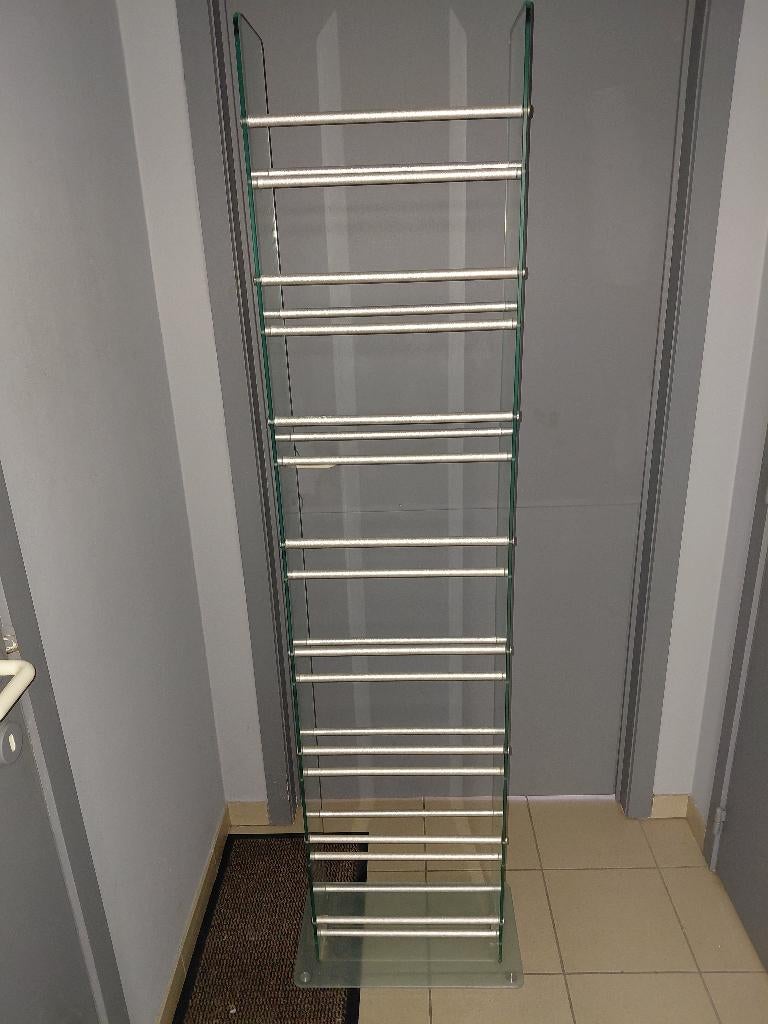 Glazen rekje voor cd's en dvd's, Ophalen, 150 discs of meer, Cd's, Glas