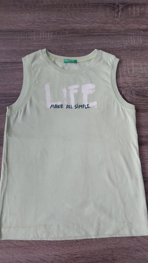 T-shirt 122 mouwloos, Kinderen en Baby's, Kinderkleding | Maat 122, Ophalen, Zo goed als nieuw, Shirt of Longsleeve, United colors of benetton