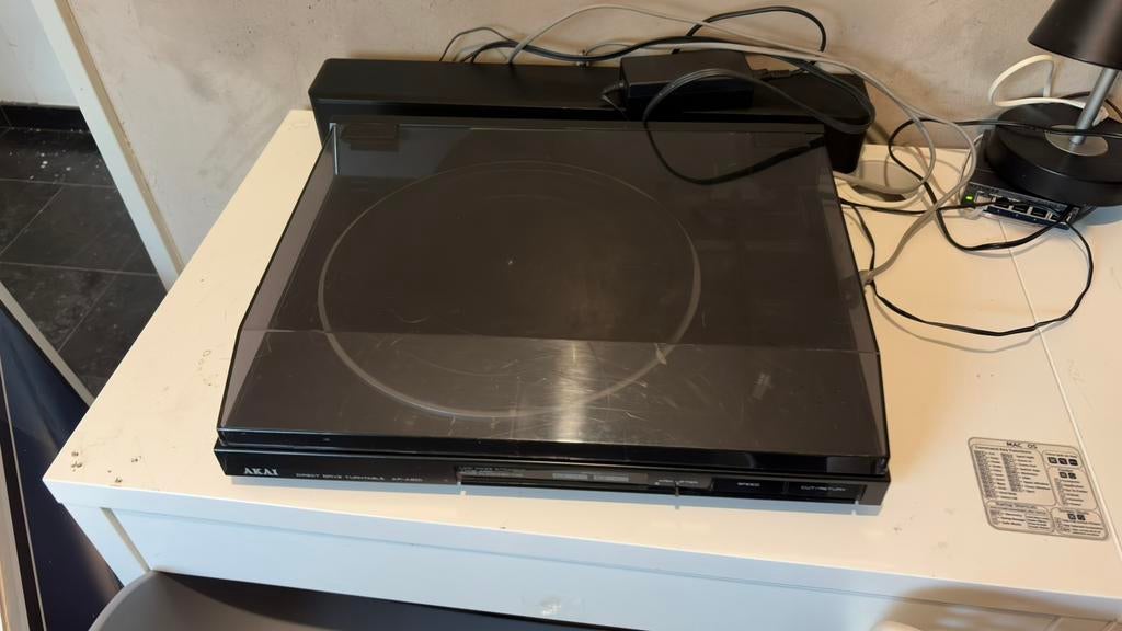 AKAI AP-A201 Platenspeler – Direct Drive, werkend, Audio, Tv en Foto, Platenspelers, Ophalen of Verzenden, Zo goed als nieuw, Platenspeler