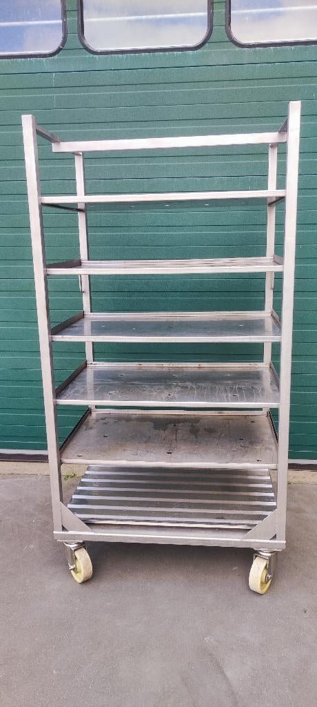 chariot en acier inoxydable à grandes roues, Enlèvement, Utilisé, Boulangerie et Boucherie
