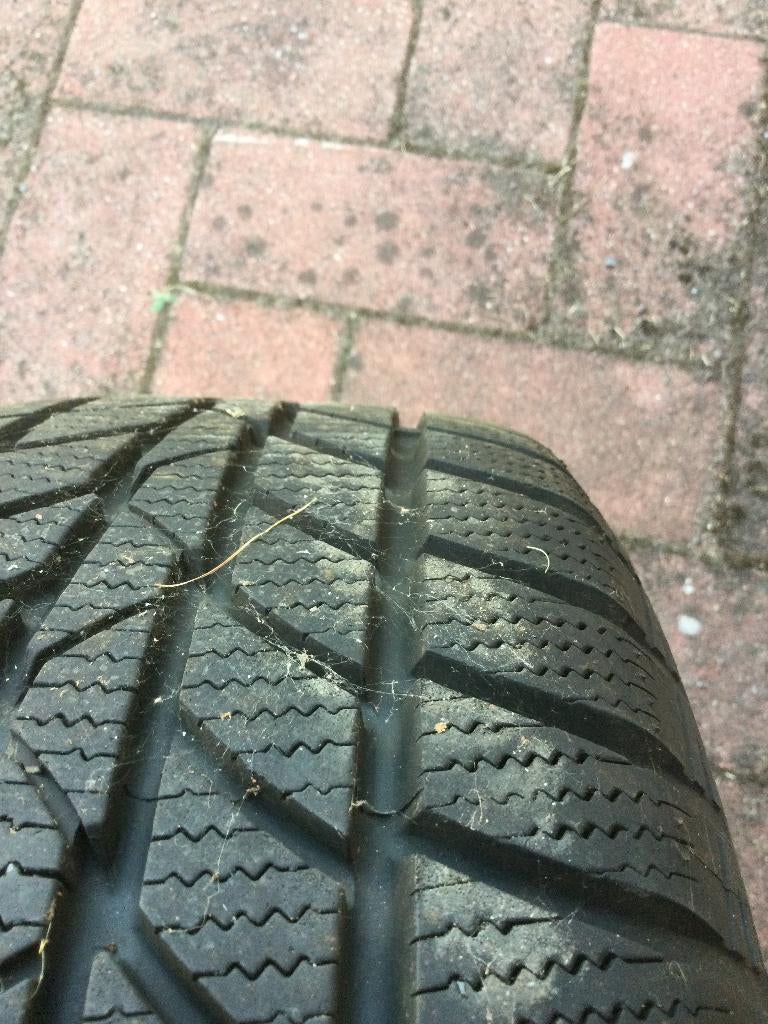 4 winterbanden op stalen velg, Auto-onderdelen, Ophalen, Gebruikt, 16 inch, Banden en Velgen