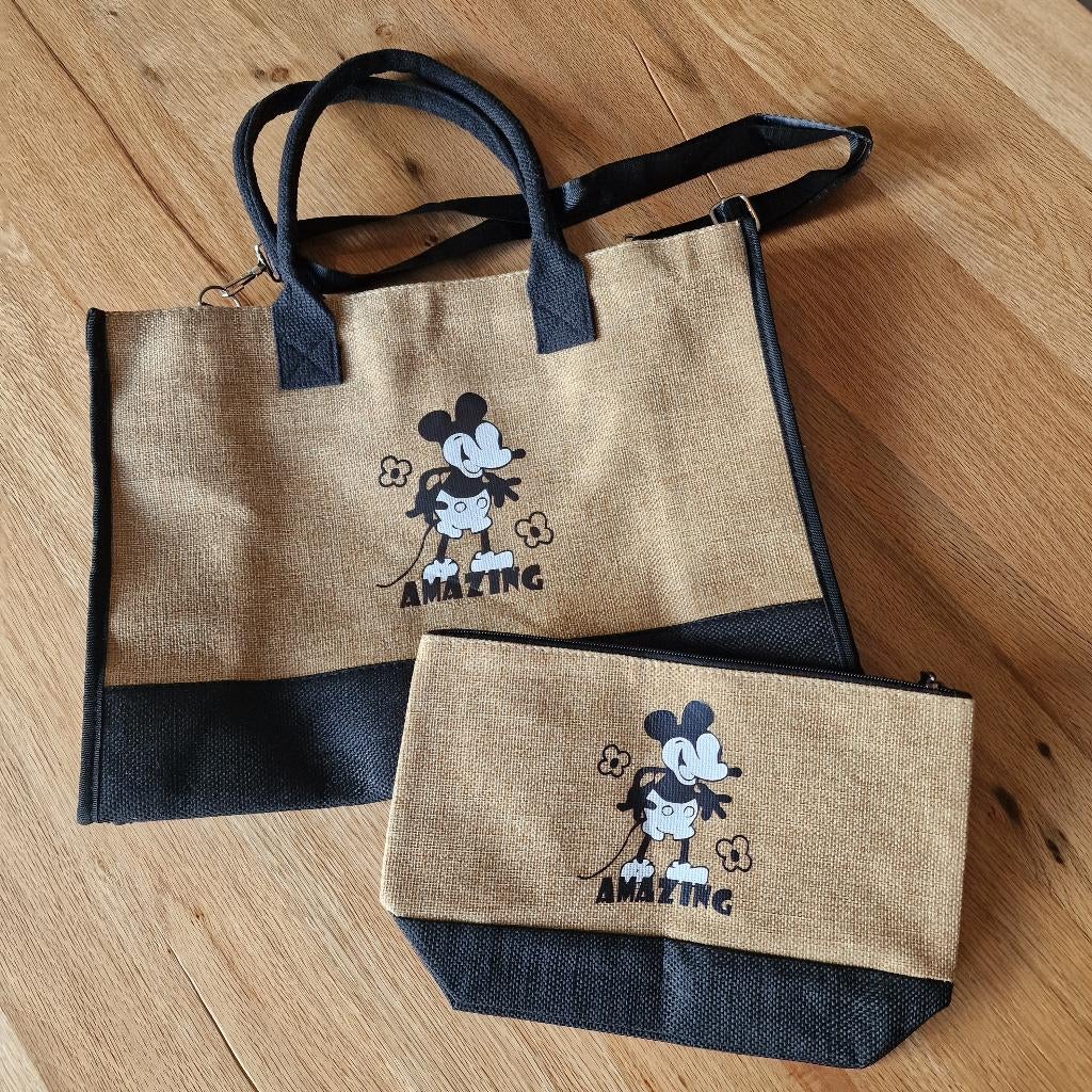 Tote bag set Mickey Mouse, Ophalen of Verzenden, Nieuw, Shopper