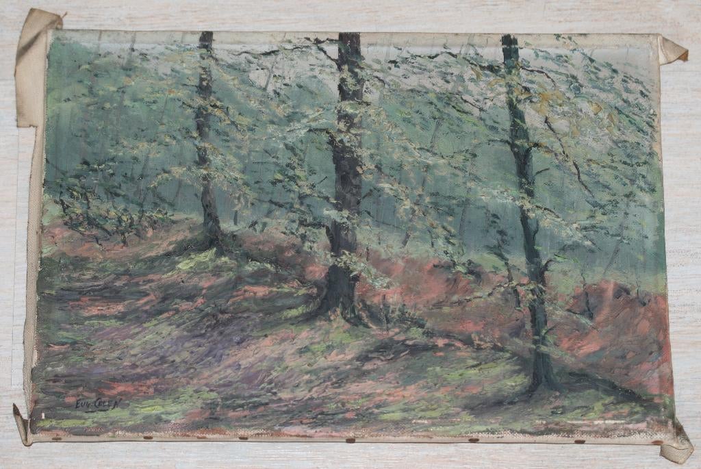 Eugene Celen - Oude schilderij olie op doek, Enlèvement ou Envoi