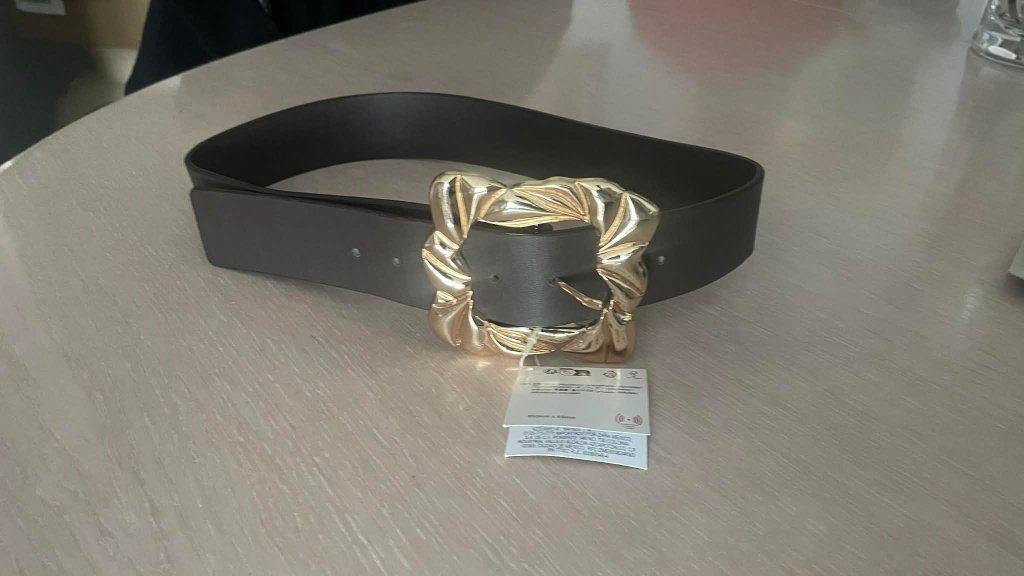 NIEUWE BRUINE RIEM MET GOUDEN GESP 95 cm, Kleding | Dames, Riemen en Ceinturen, Bruin, Zara, Heupriem, Ophalen of Verzenden