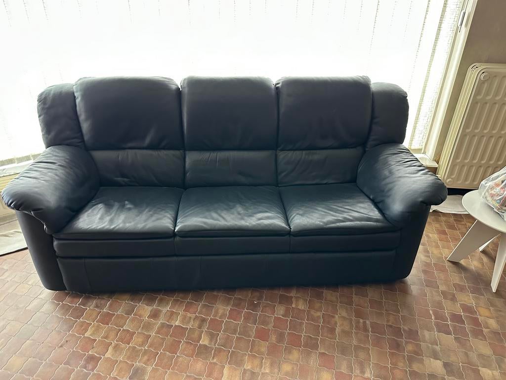 Leren zetel, Huis en Inrichting, Zetels | Zetels, Ophalen, Zo goed als nieuw