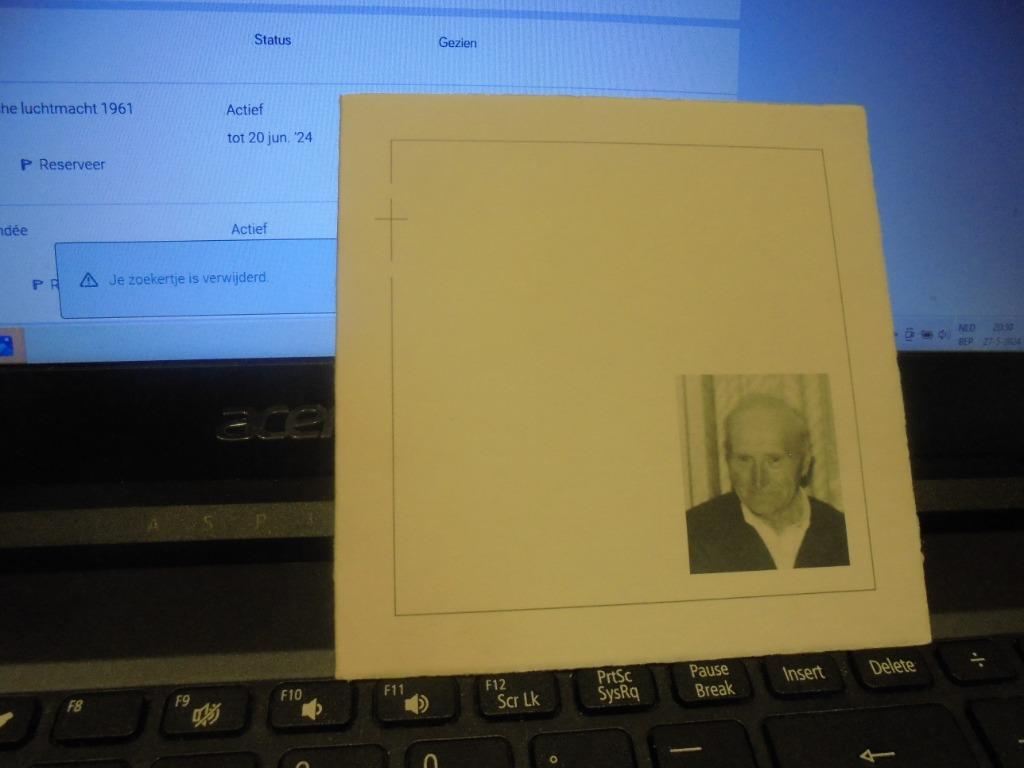 dp Achille Van Hauwaert, Ophalen of Verzenden, Bidprentje