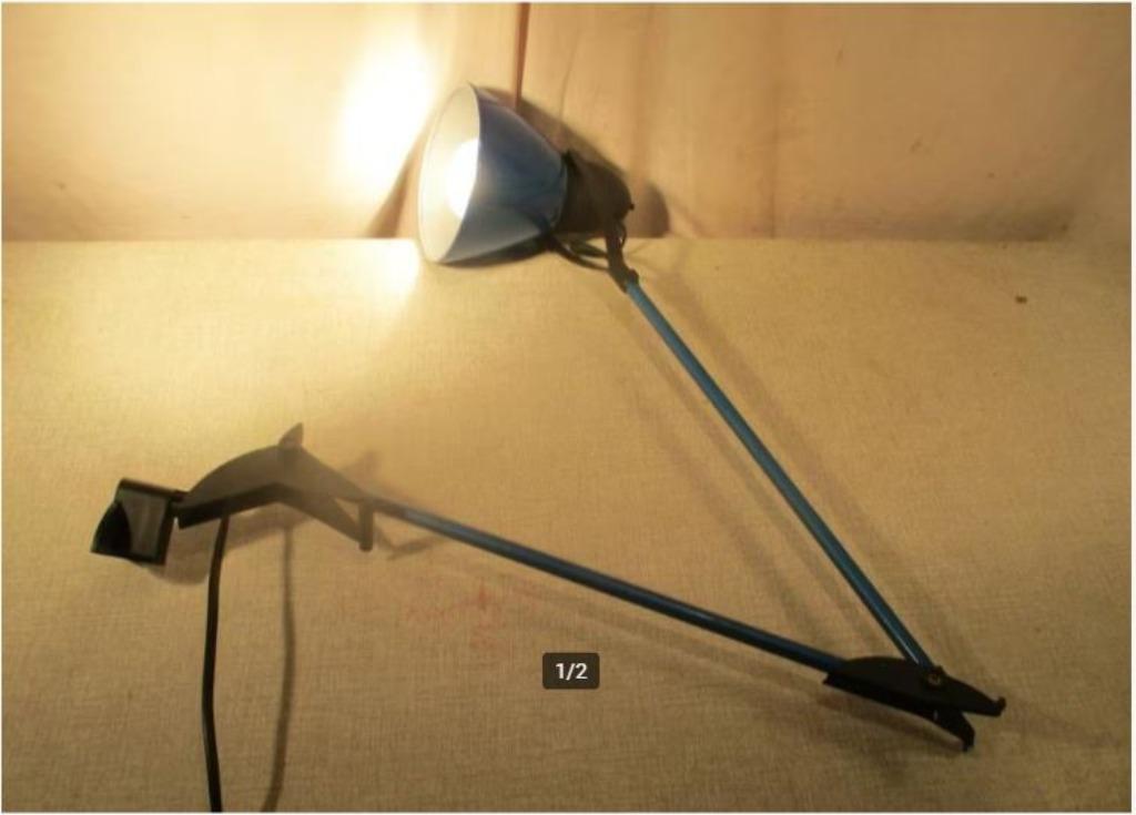 Mooi Retro Metalen Harmonica Bureaulamp, Ophalen of Verzenden, Huis en Inrichting