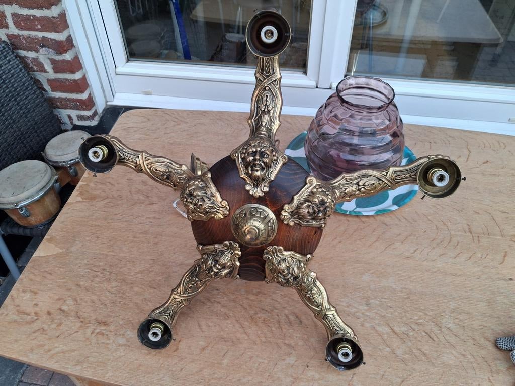 Lusters, vijf lichtpunten, hoodjes, duiveltjes., Huis en Inrichting, Ophalen