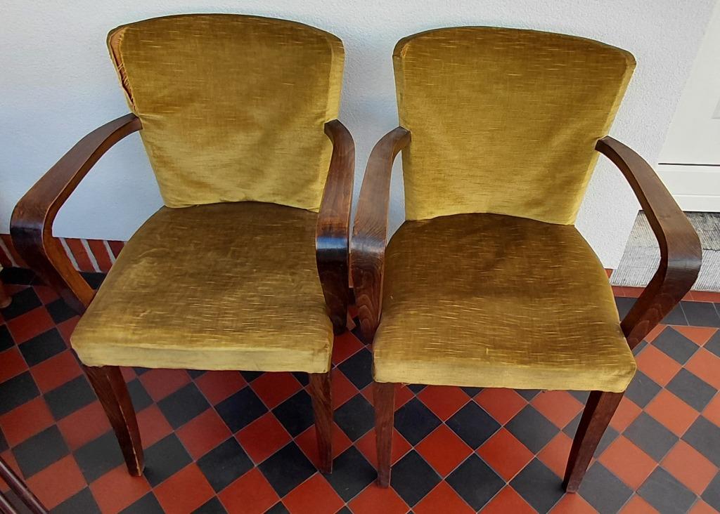 Chaises avec accoudoir, Enlèvement, Utilisé, Tissus, Deux