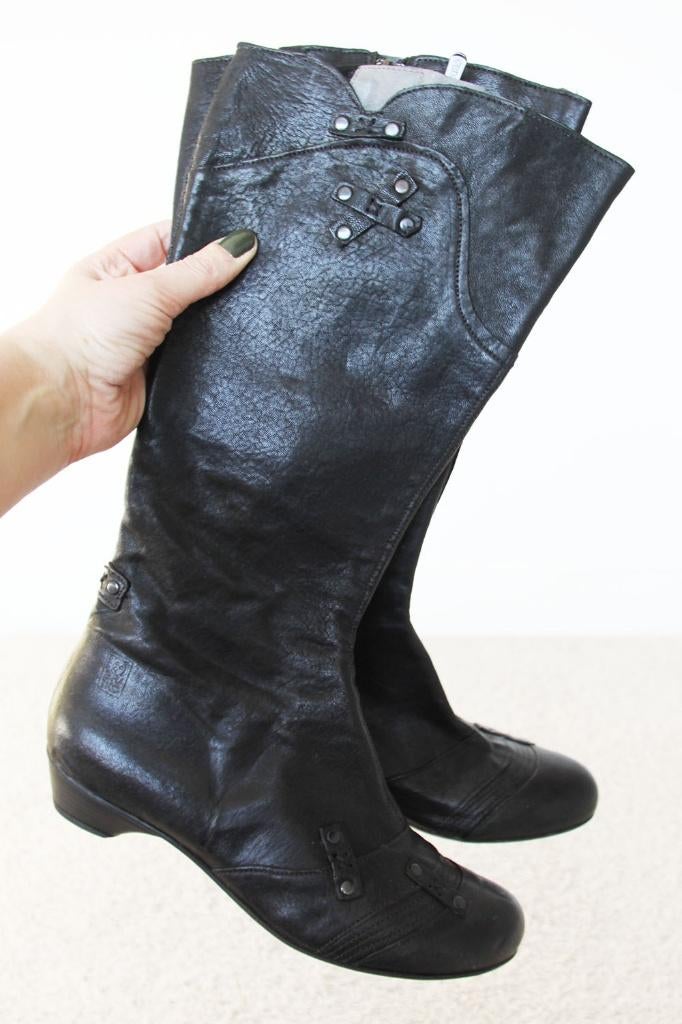 Mooie Leren Brako Anatomic Laarzen -s11 (Maat 40) € 65,-, Kleding | Dames, Hoge laarzen, Verzenden, Zwart, Zo goed als nieuw