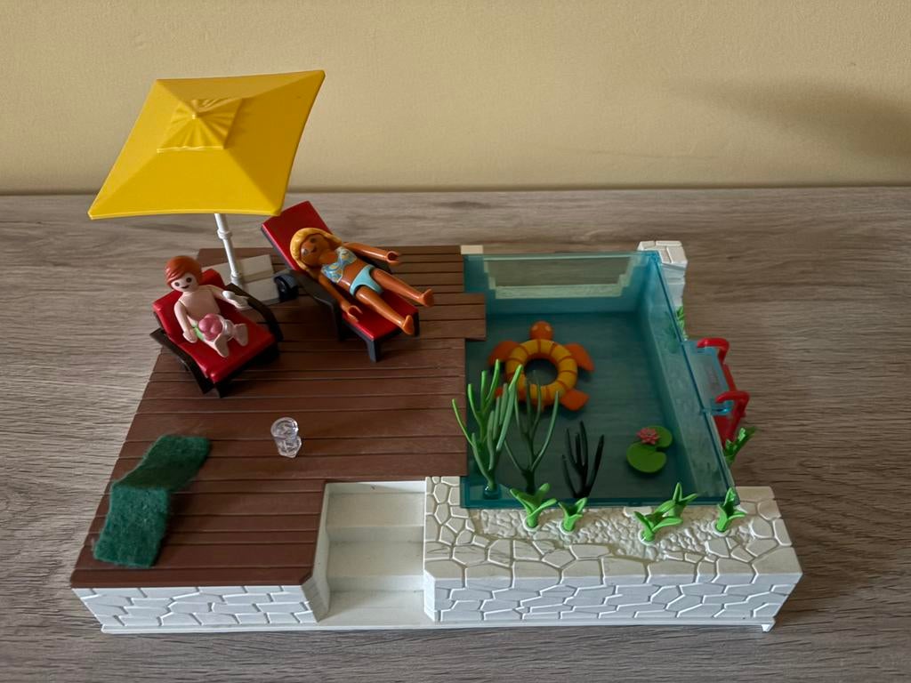 Piscine avec terrasse playmobil city life, Enlèvement, Utilisé