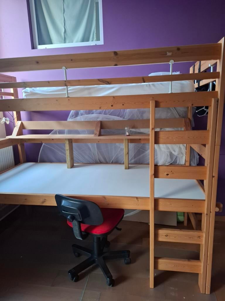 Lit superposé simple avec bureau en dessous, Maison & Meubles, Enlèvement