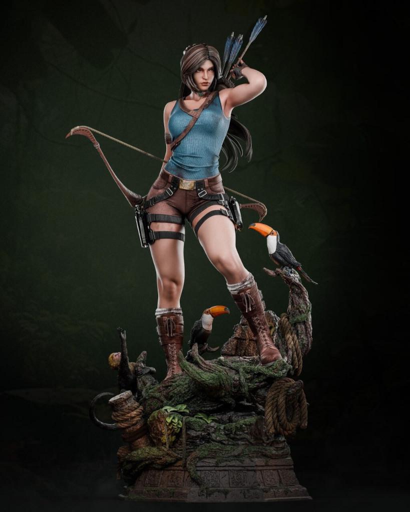 LARA CROFT -   Maquette Kit   Non Peinte Non Assemblée, Enlèvement ou Envoi, Neuf, Plus grand que 1:35, Diorama