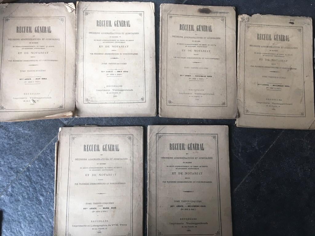 recueil général des décisions administratives et judiciaire, Antiek en Kunst, Ophalen of Verzenden