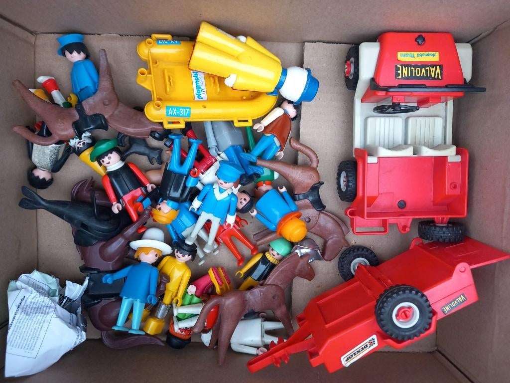 Doos vol met Playmobil, Enlèvement ou Envoi, Utilisé, Playmobil en vrac