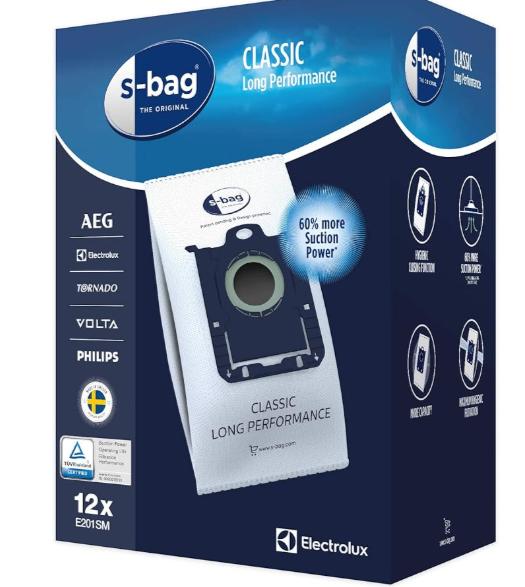 8 Sacs Aspirateur S-Bag Electrolux E201SM Classic, Enlèvement ou Envoi, Neuf, Sac à poussière, Autres types