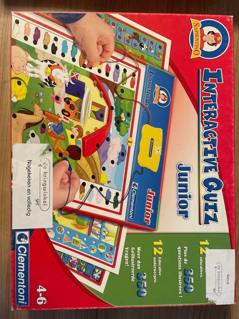 Interactive Quiz junior, Een of twee spelers, Ophalen, Gebruikt, Clementoni