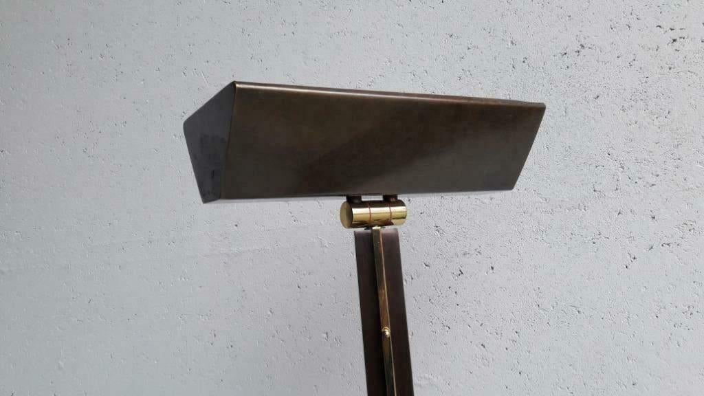 Retro messing vloerlamp brass floorlamp, Huis en Inrichting, Lampen | Vloerlampen, Ophalen, Gebruikt, Metaal, 150 tot 200 cm