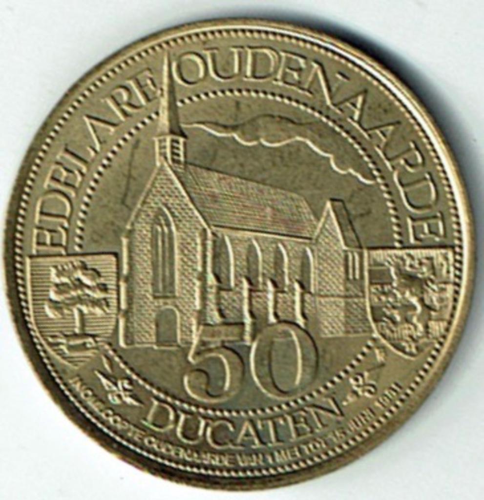 Gemeentepenning Edelare Oudenaarde 50 Ducaten 1981, Verzenden, Overige materialen