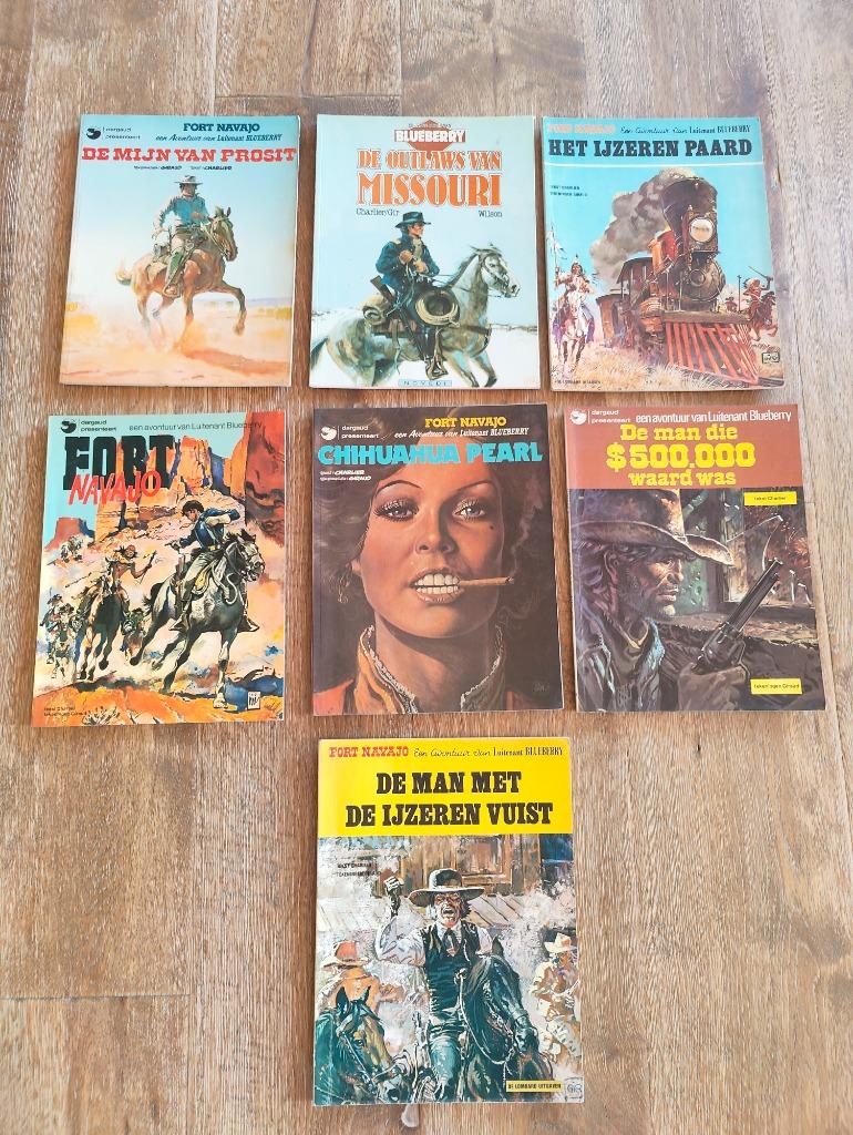 Lot 7 stripverhalen Luitenant Blueberry - Fort Navajo, Ophalen of Verzenden, Gelezen