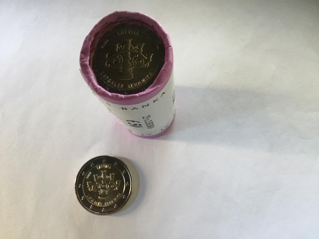 2020 Letland keramiek unc, Postzegels en Munten, Ophalen of Verzenden, 2 euro, Losse munt