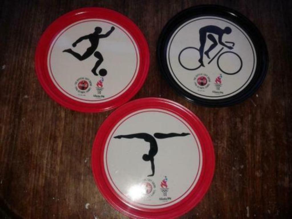 lot 3 soucoupes - sous verres coca cola jeux olympiques 1996, Collections, Enlèvement ou Envoi, Comme neuf