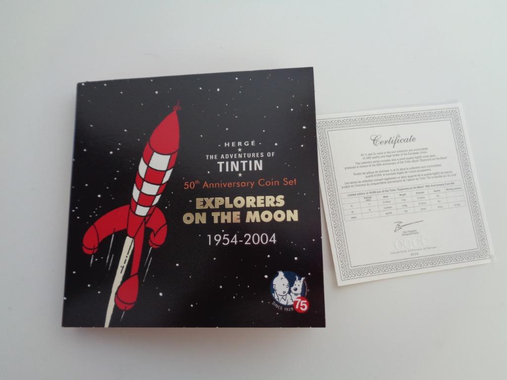 Collection Pièces "Tintin on a marche sur la lune"1954- 2004, Enlèvement ou Envoi