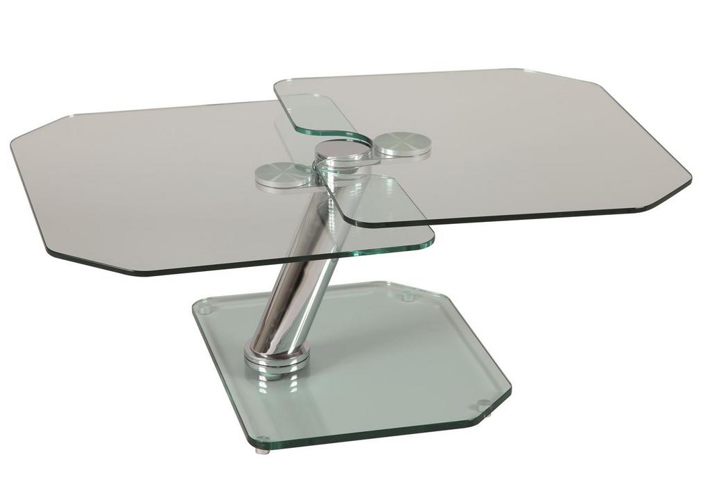 Table en verre trempé amovibles , son pied  métallique NEUVE, Maison & Meubles, Neuf, Moins de 50 cm, Verre, 50 à 100 cm