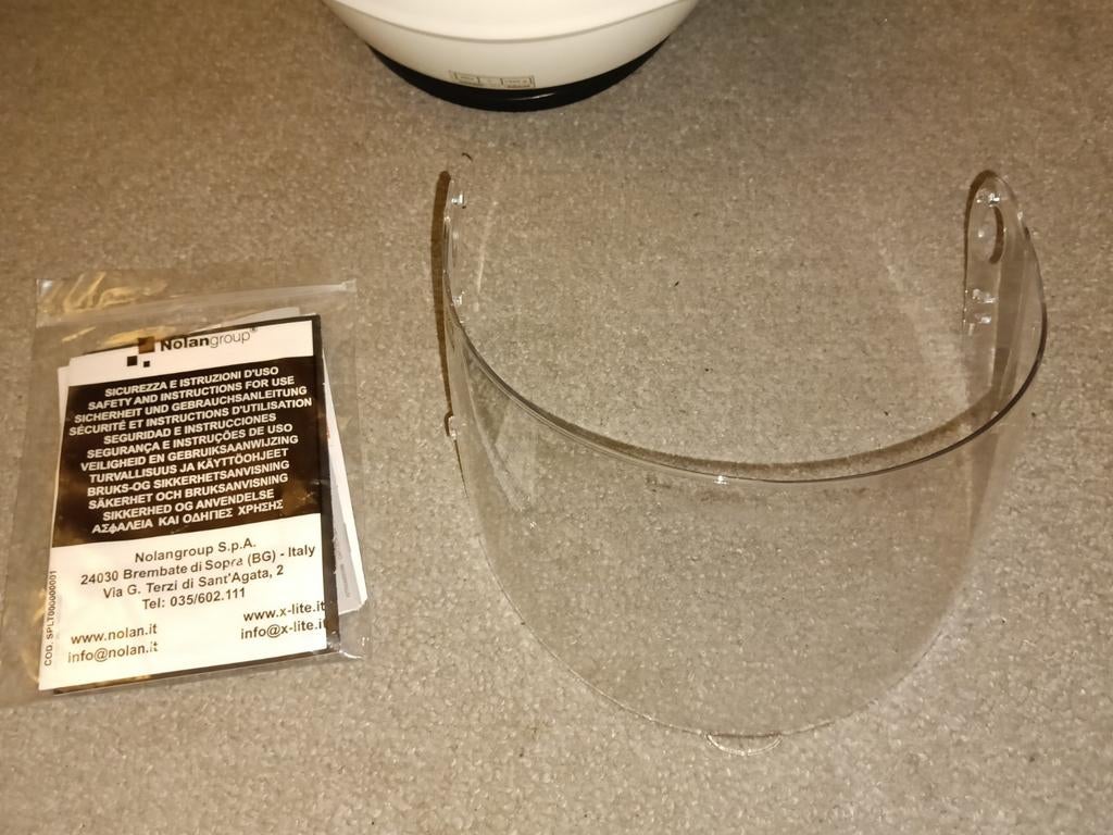 Nolan helm maat L. Wit. Zonneklep plus dagklep., Ophalen, L, Nolan