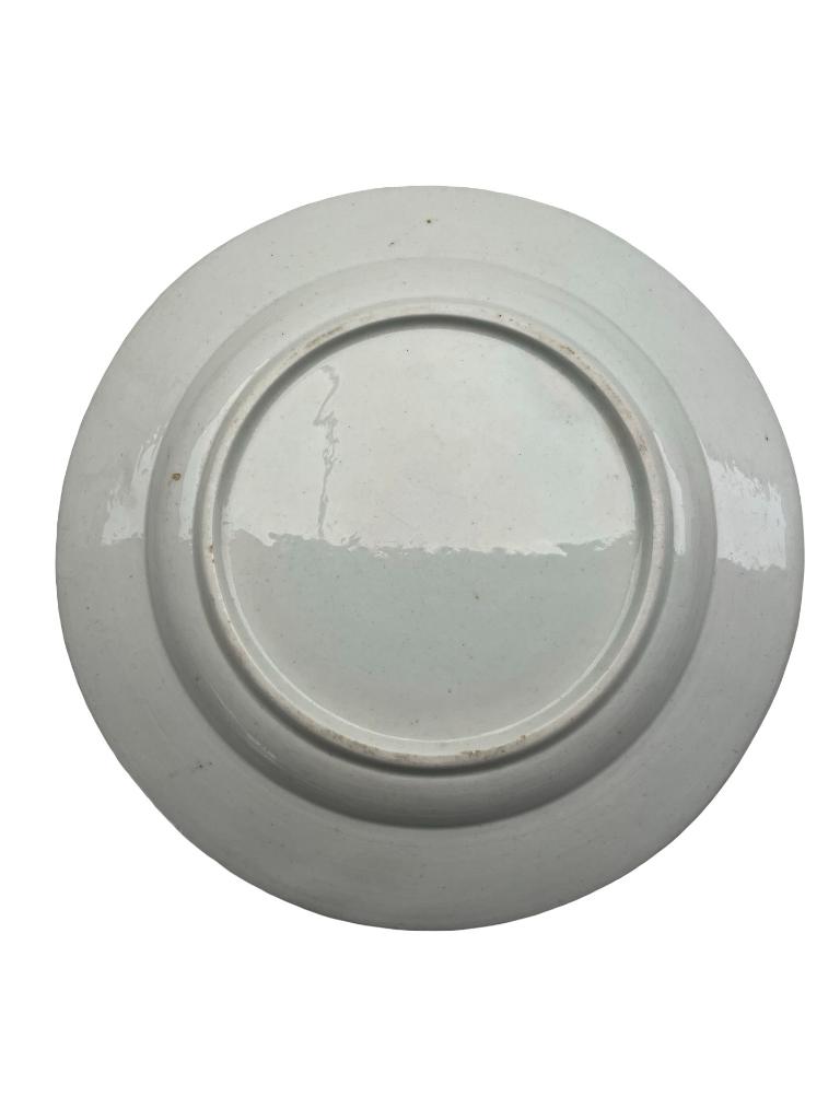 5 assiettes Tournai XVIIIe porcelaine décor à la mouche, Enlèvement ou Envoi