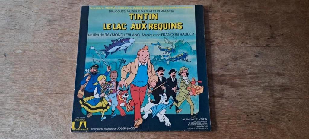 Tintin Et Le Lac Aux Requins" livre disque"- 33 Tours (1973), Collections, Enlèvement ou Envoi, Tintin