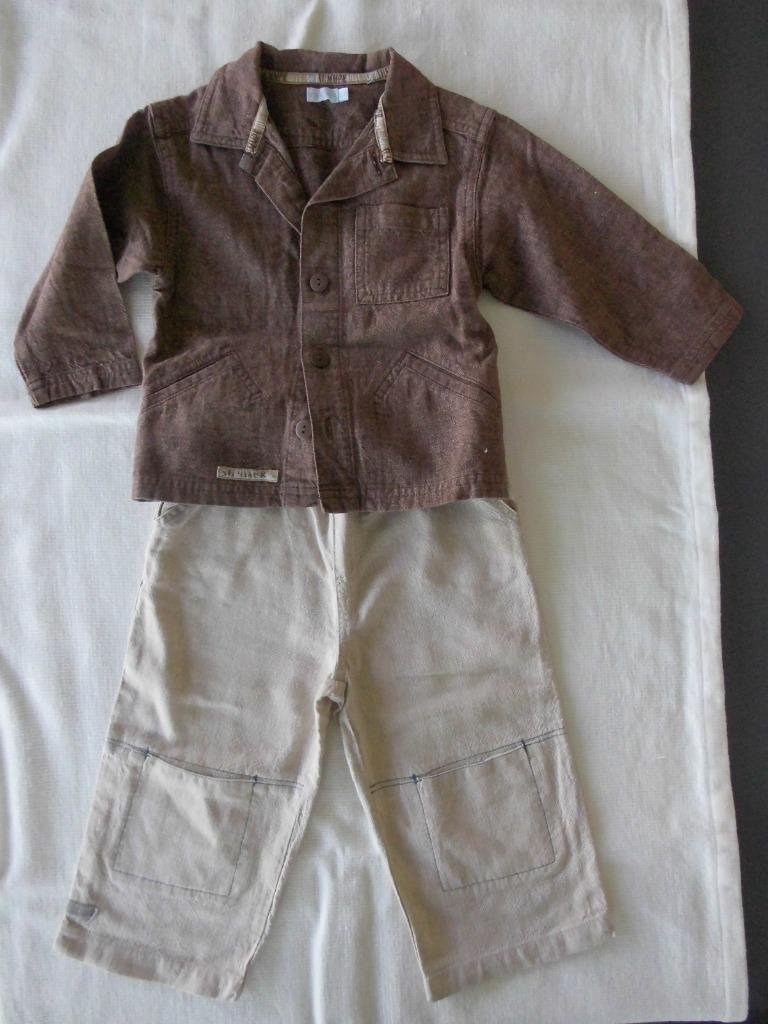 Prachtig setje in LINNEN Jongensmaat 80/86, Kinderen en Baby's, Ophalen of Verzenden, Zo goed als nieuw, Jongetje, Setje